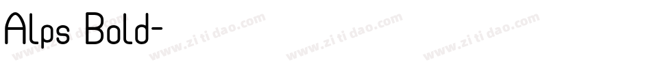 Alps Bold字体转换